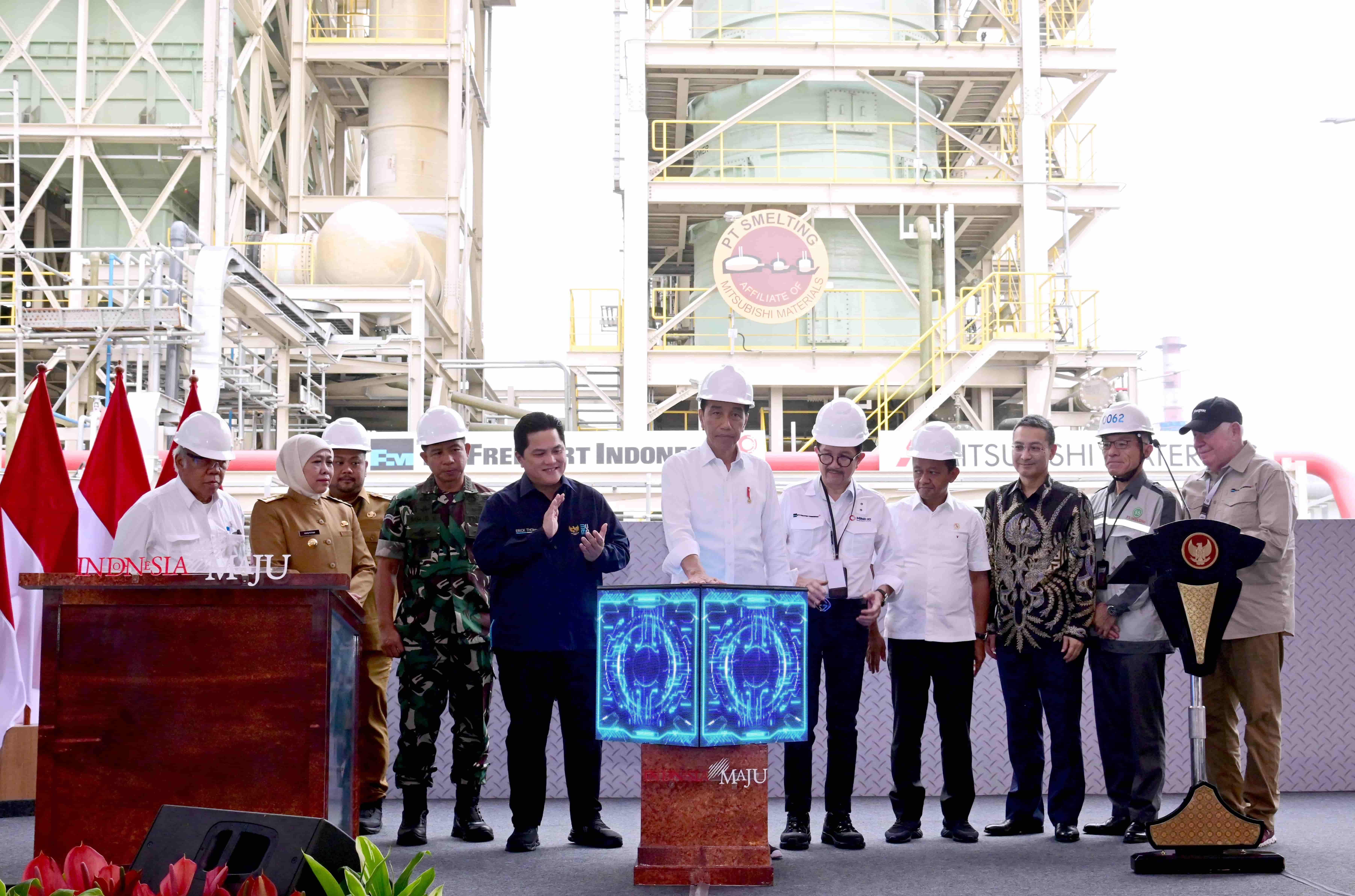 Jokowi Resmikan Proyek Ekspansi PT Smelting oleh Freeport
