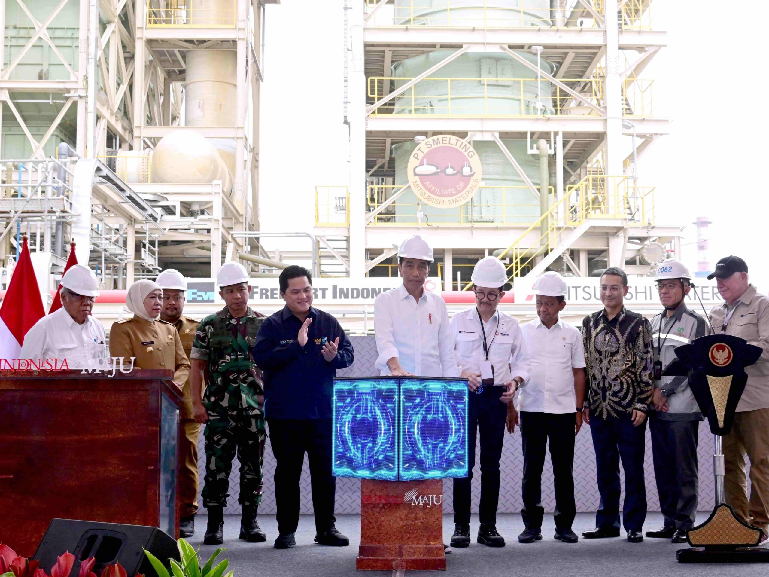 Jokowi Resmikan Proyek Ekspansi PT Smelting oleh Freeport